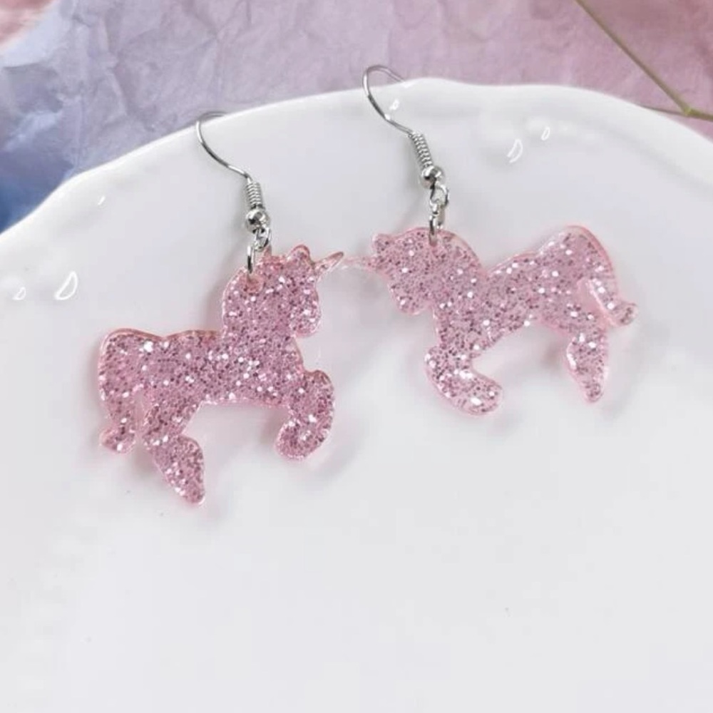 Sparkly Unicorn Earrings